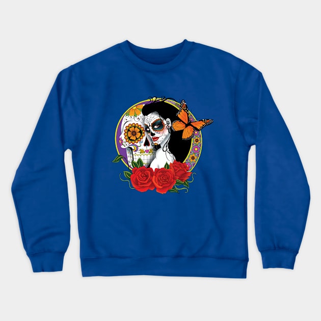 Sugar Skulls Crewneck Sweatshirt by tigressdragon